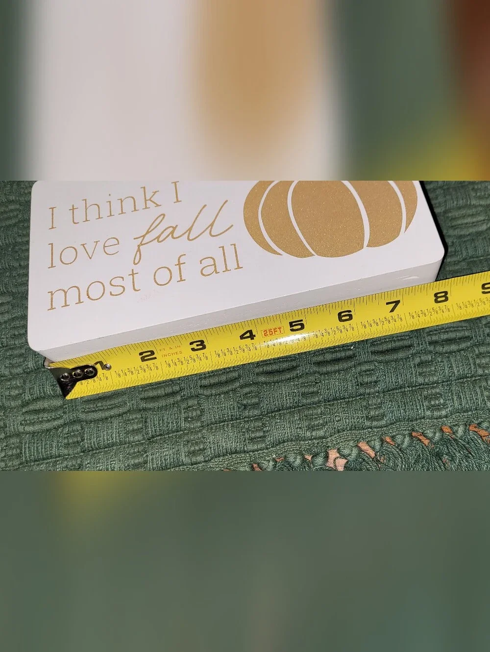 Target White and Gold Fall Pumpkin Sign